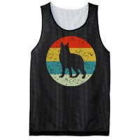 Retro Vintage German Shepherd Mesh Reversible Basketball Jersey Tank