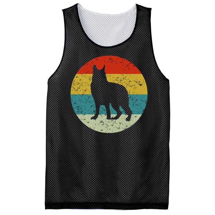 Retro Vintage German Shepherd Mesh Reversible Basketball Jersey Tank