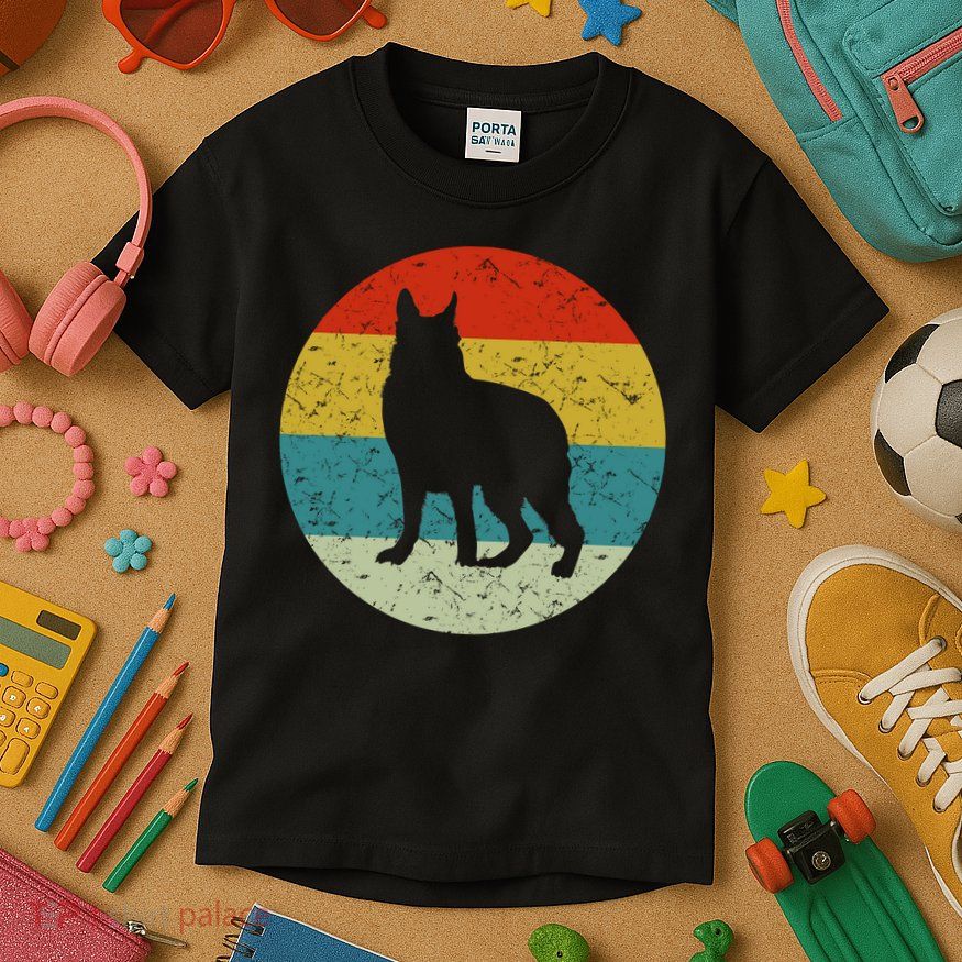 Retro Vintage German Shepherd Kids T-Shirt