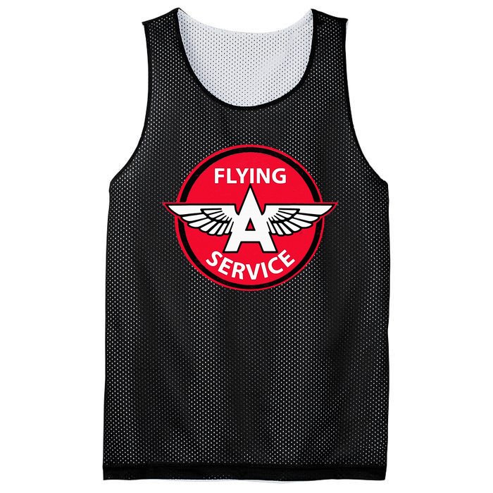 Retro Vintage Gas Station Flying A Service Motor Oil Car Mesh Reversible Basketball Jersey Tank