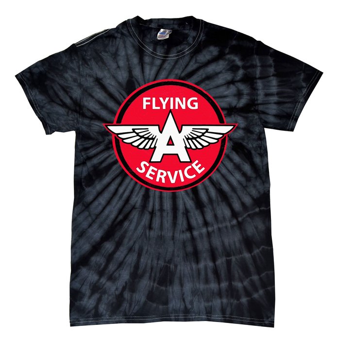 Retro Vintage Gas Station Flying A Service Motor Oil Car Tie-Dye T-Shirt