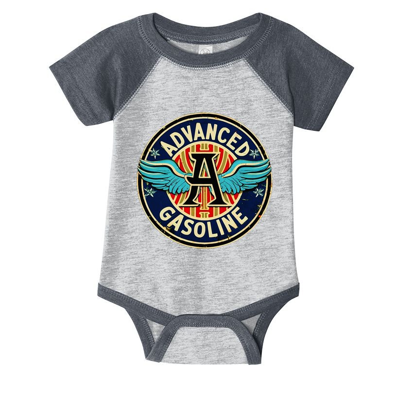 Retro Vintage Gas Station Advanced Gasoline Motor Oil Car Infant Baby Jersey Bodysuit