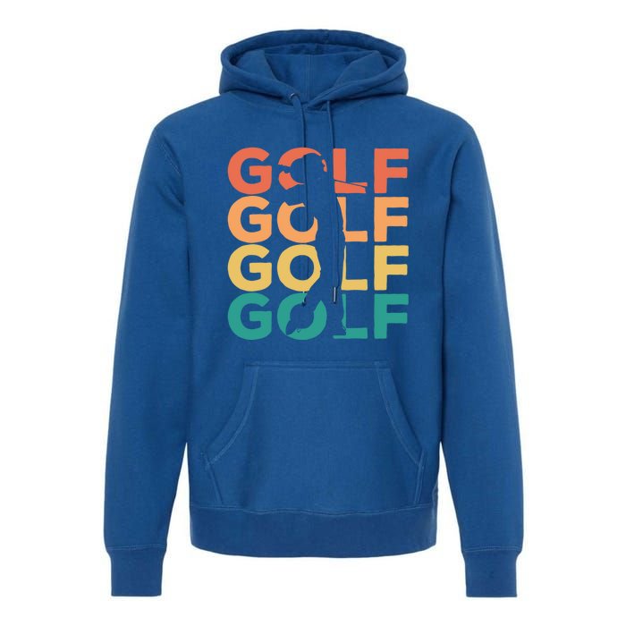 Retro Vintage Golfing Gift For Golfers Funny Gift Premium Hoodie