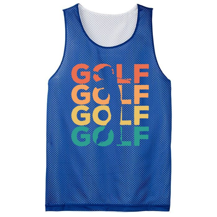 Retro Vintage Golfing Gift For Golfers Funny Gift Mesh Reversible Basketball Jersey Tank