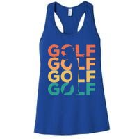 Retro Vintage Golfing Gift For Golfers Funny Gift Women's Racerback Tank