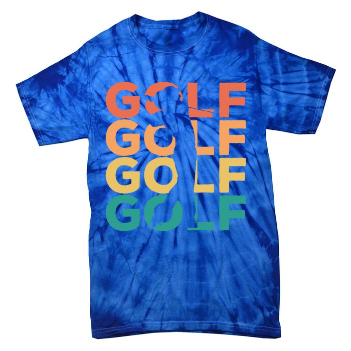 Retro Vintage Golfing Gift For Golfers Funny Gift Tie-Dye T-Shirt