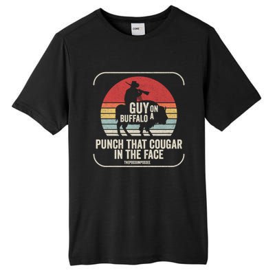 Retro Vintage Guy On A Buffalo Possum Possee Cool Gift Tall Fusion ChromaSoft Performance T-Shirt