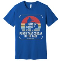 Retro Vintage Guy On A Buffalo Possum Possee Cool Gift Premium T-Shirt