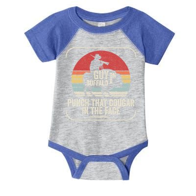 Retro Vintage Guy On A Buffalo Possum Possee Cool Gift Infant Baby Jersey Bodysuit