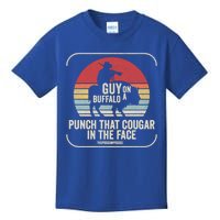 Retro Vintage Guy On A Buffalo Possum Possee Cool Gift Kids T-Shirt