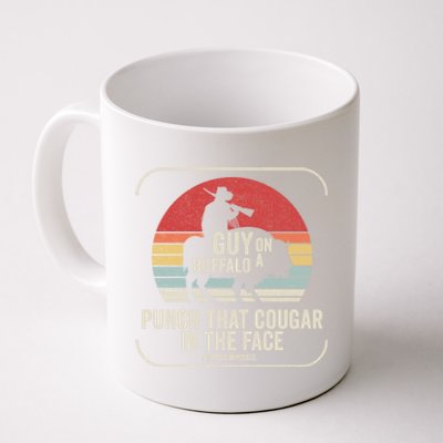 Retro Vintage Guy On A Buffalo Possum Possee Cool Gift Coffee Mug