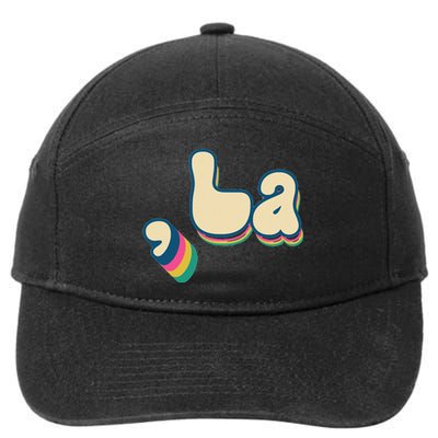 Retro Vintage Groovy Comma La Kammala Funny Political 7-Panel Snapback Hat