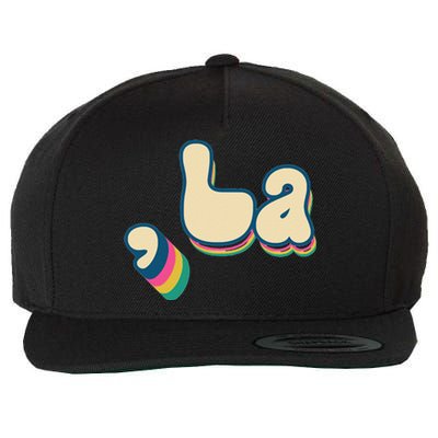 Retro Vintage Groovy Comma La Kammala Funny Political Wool Snapback Cap