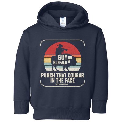 Retro Vintage Guy On A Buffalo Possum Possee Cool Gift Toddler Hoodie