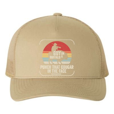 Retro Vintage Guy On A Buffalo Possum Possee Cool Gift Yupoong Adult 5-Panel Trucker Hat