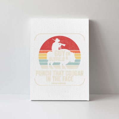 Retro Vintage Guy On A Buffalo Possum Possee Cool Gift Canvas