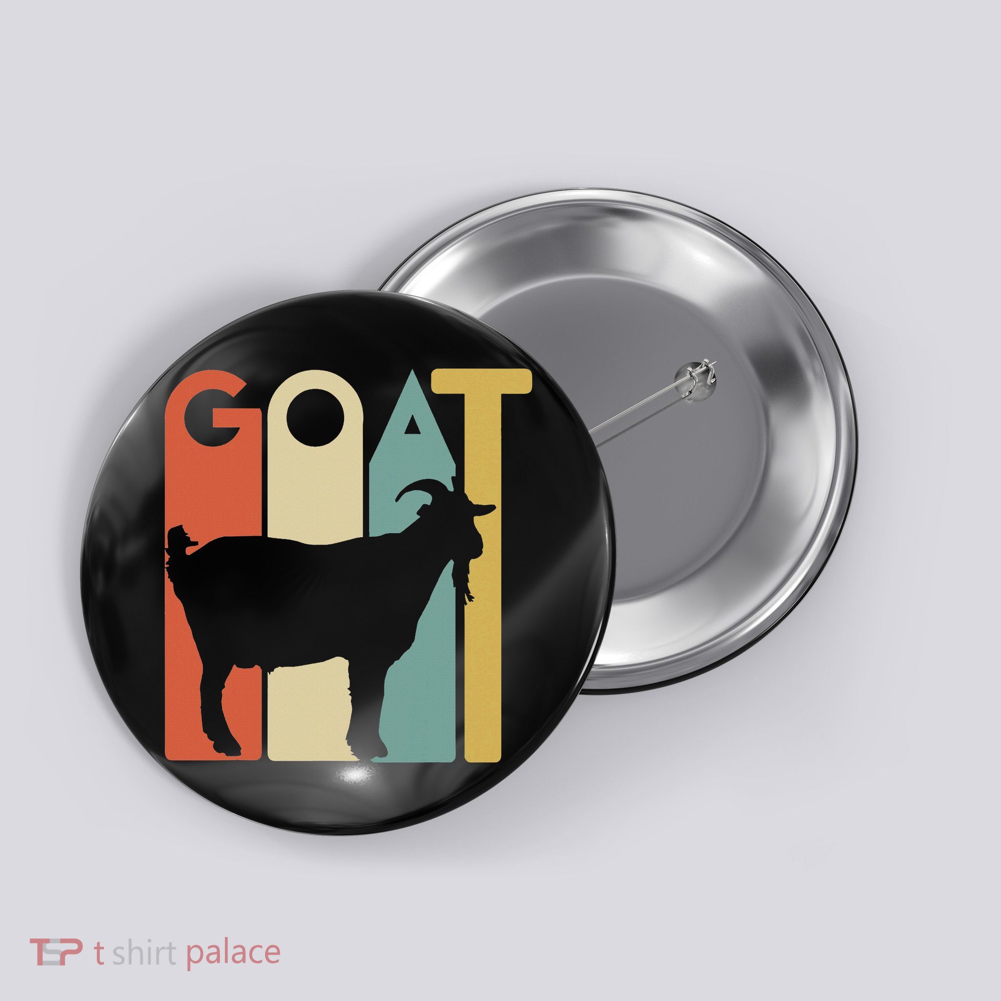 Retro Vintage Goat Animal Goats Lover Gifts Button