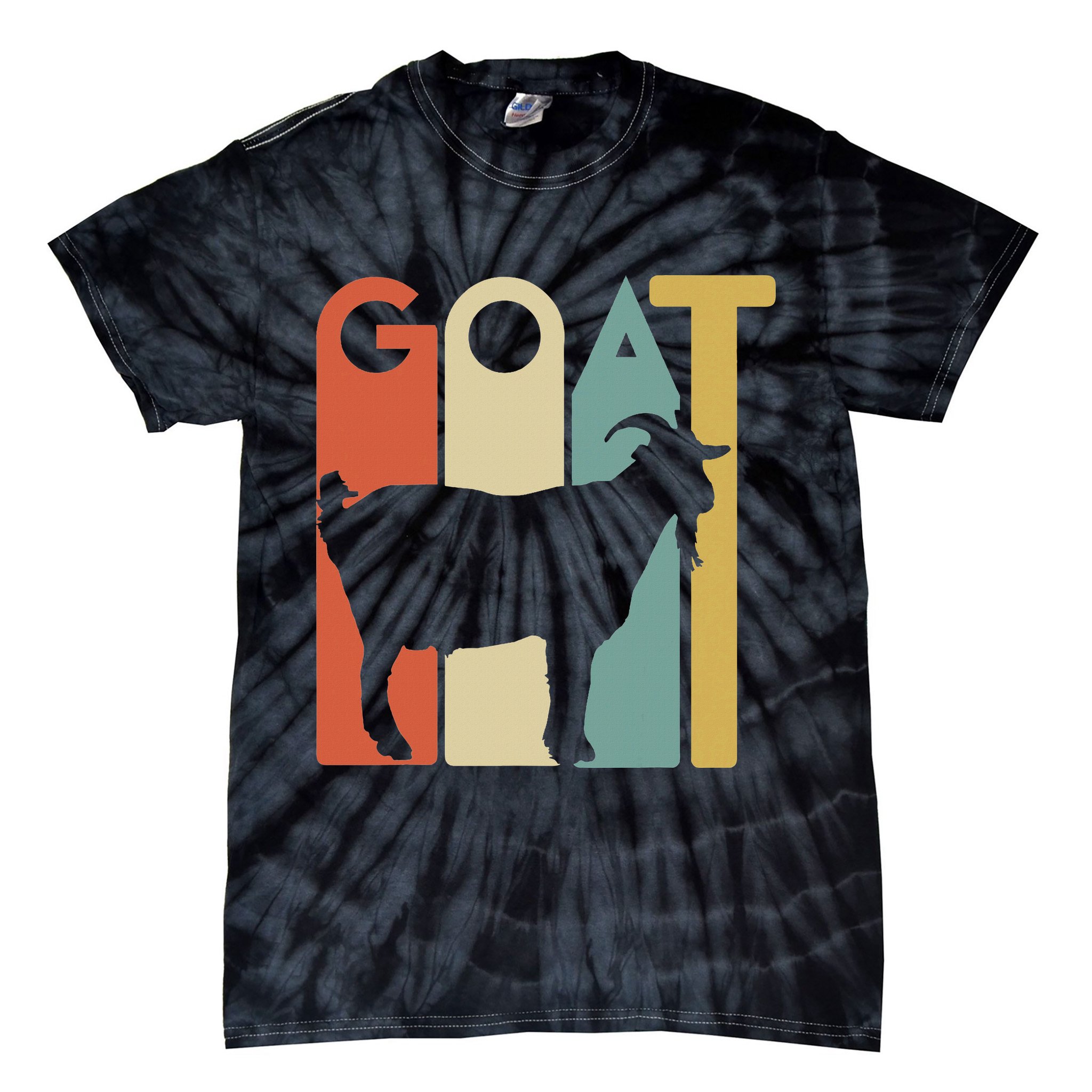 Retro Vintage Goat Animal Goats Lover Gifts Tie-Dye T-Shirt