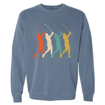 Retro Vintage Golf Lover Garment-Dyed Sweatshirt