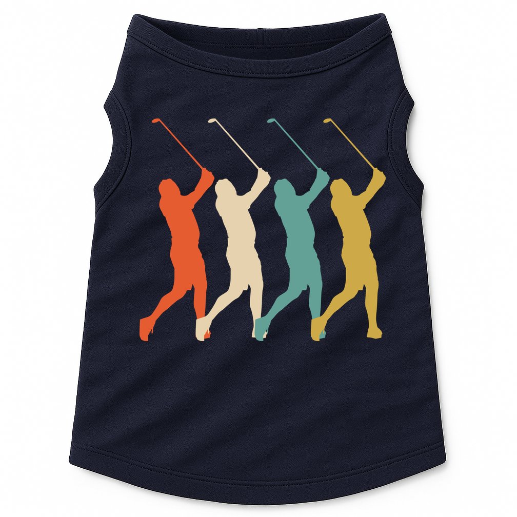 Retro Vintage Golf Lover Doggie Tank