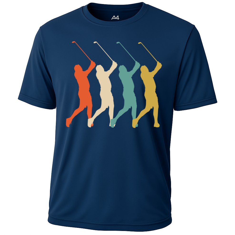 Retro Vintage Golf Lover Cooling Performance Crew T-Shirt
