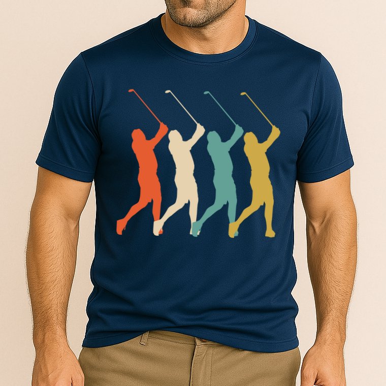 Retro Vintage Golf Lover Cooling Performance Crew T-Shirt