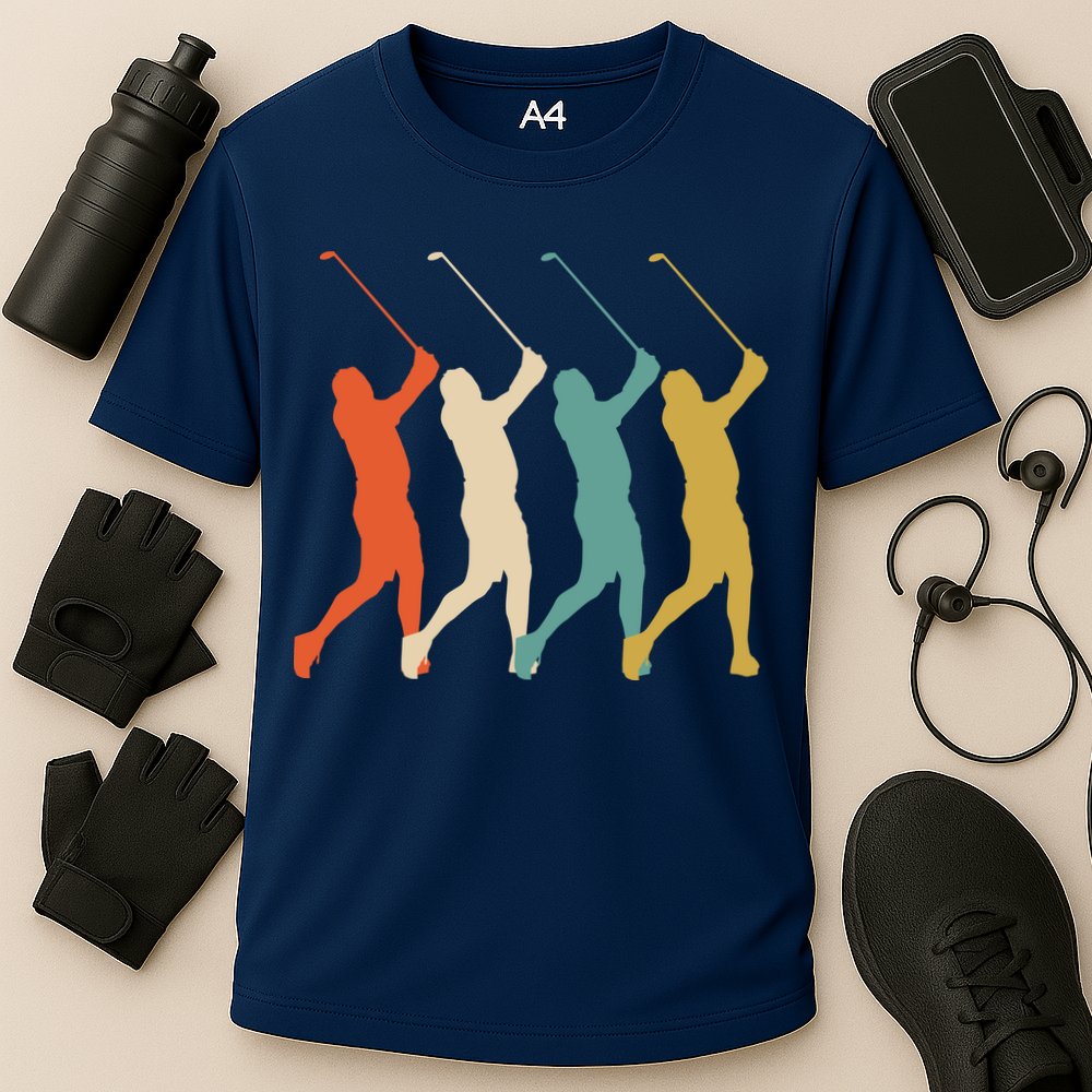 Retro Vintage Golf Lover Cooling Performance Crew T-Shirt