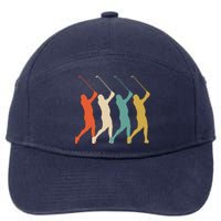 Retro Vintage Golf Lover 7-Panel Snapback Hat