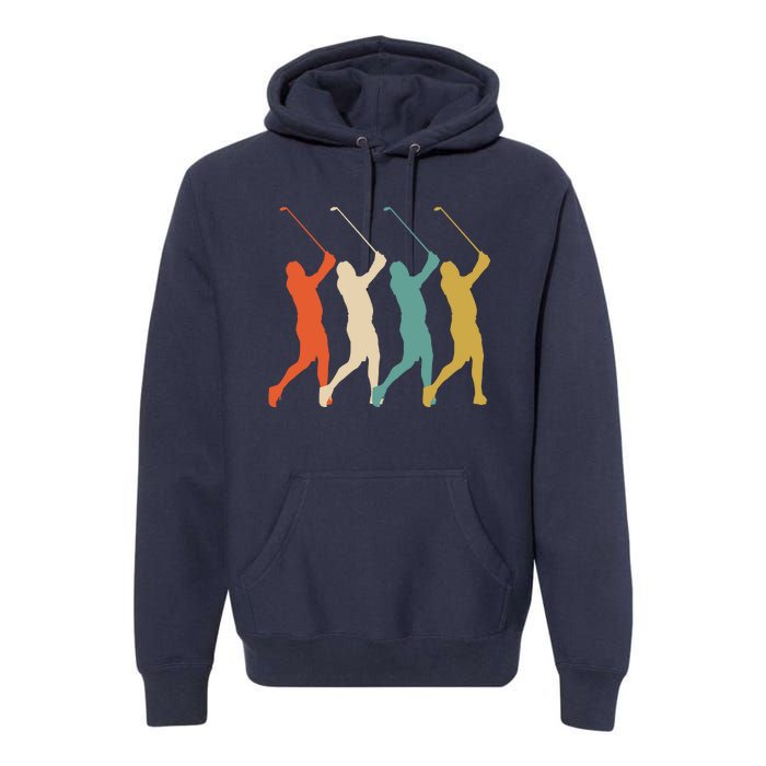 Retro Vintage Golf Lover Premium Hoodie