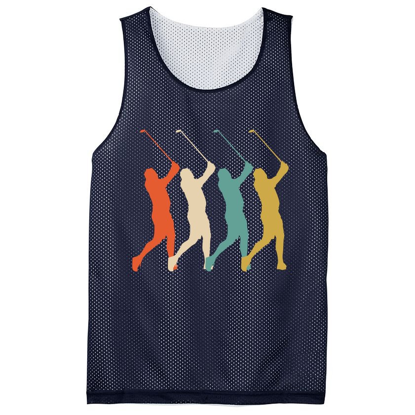 Retro Vintage Golf Lover Mesh Reversible Basketball Jersey Tank
