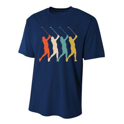 Retro Vintage Golf Lover Performance Sprint T-Shirt