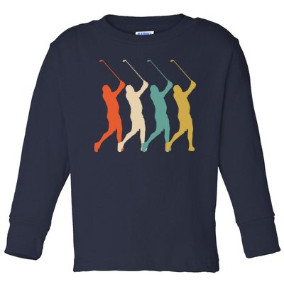 Retro Vintage Golf Lover Toddler Long Sleeve Shirt