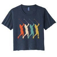 Retro Vintage Golf Lover Women's Crop Top Tee