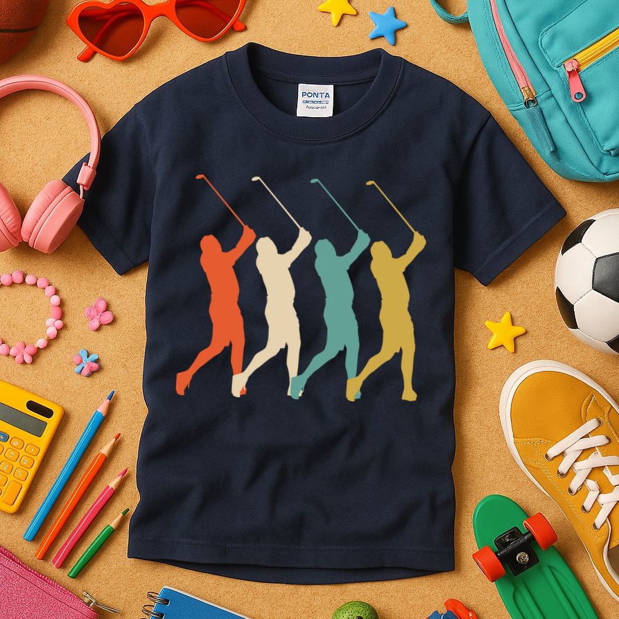 Retro Vintage Golf Lover Kids T-Shirt