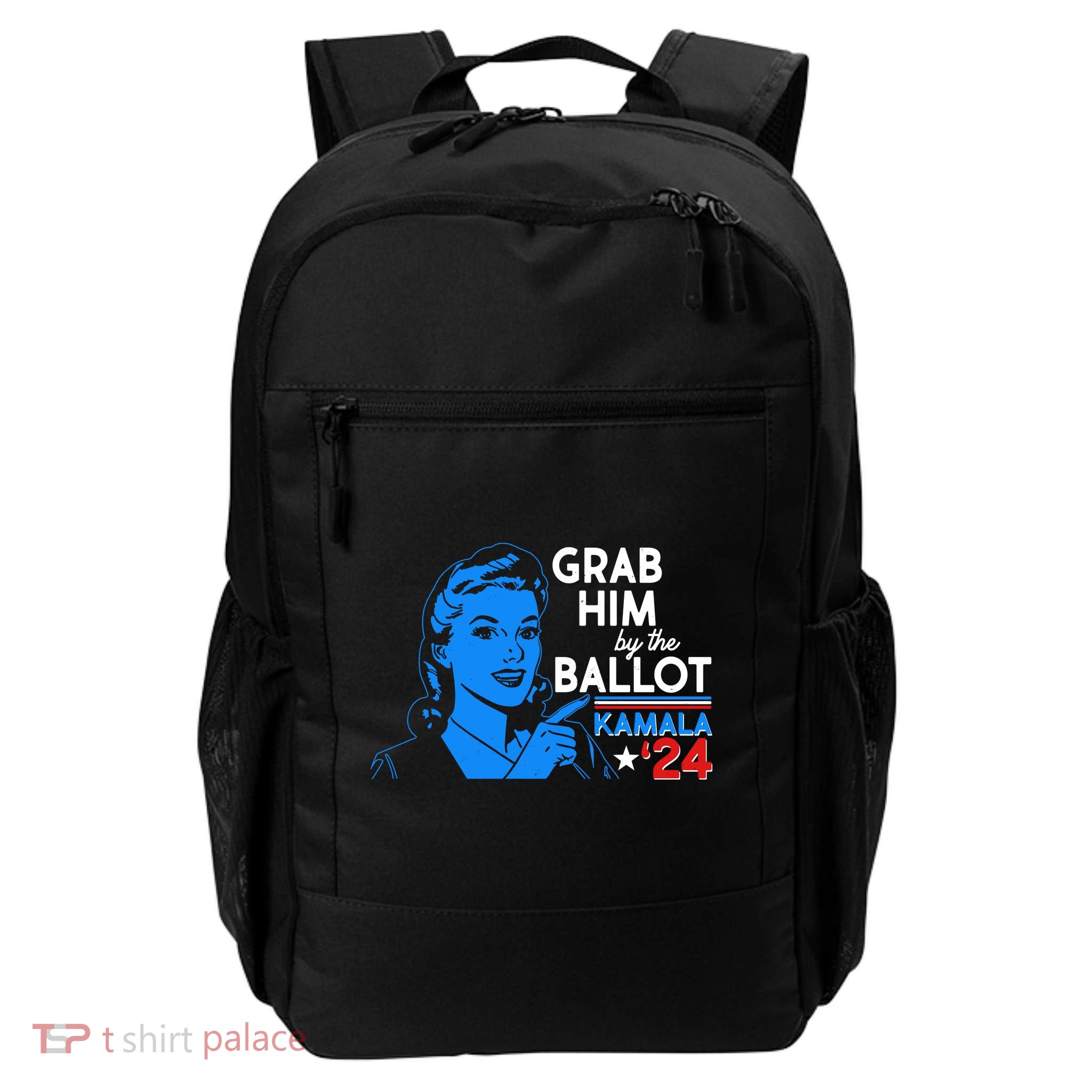 Retro Vintage Grab Him The Ballot Kamala Harris 2024 Backpack