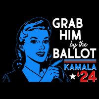 Retro Vintage Grab Him The Ballot Kamala Harris 2024 Backpack