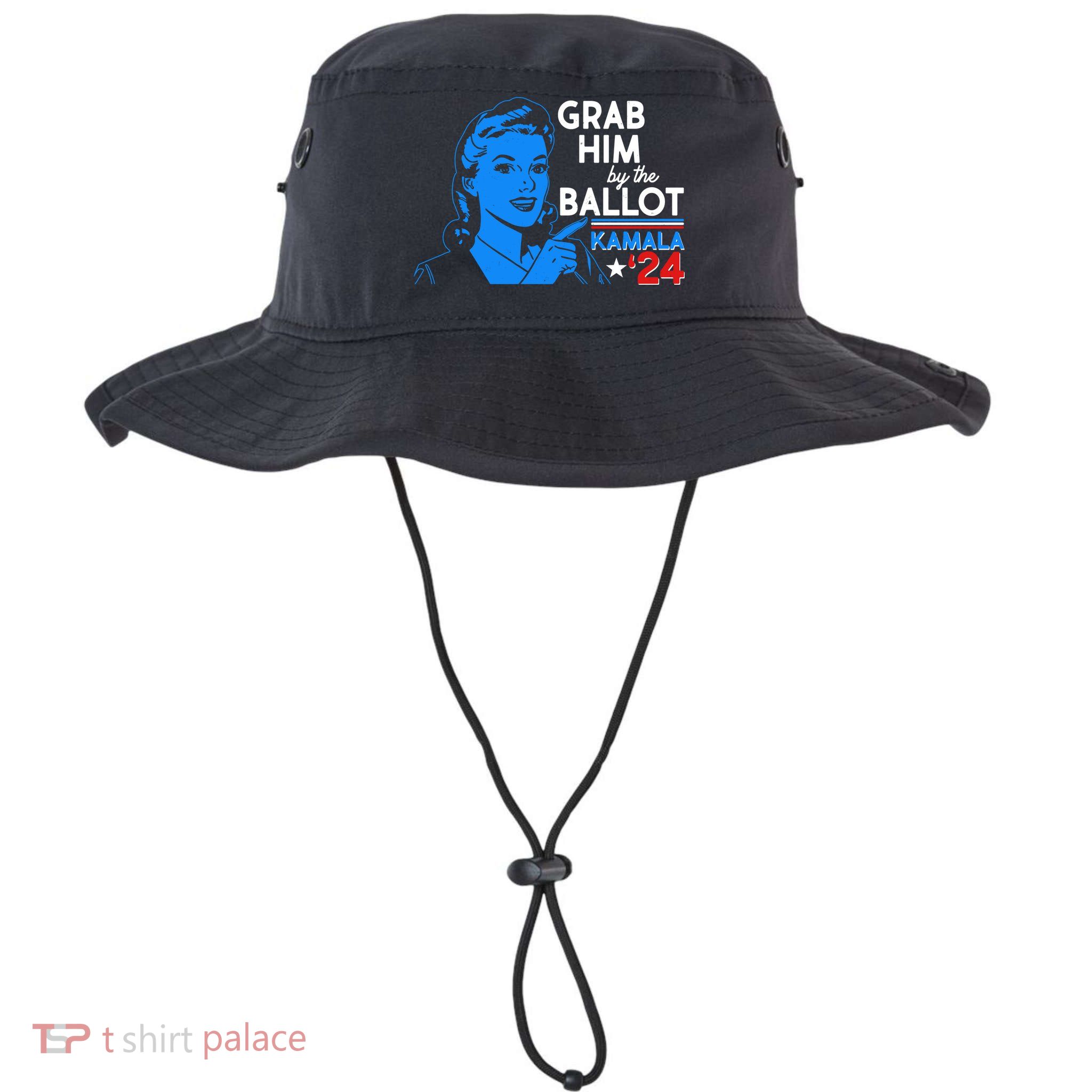 Retro Vintage Grab Him The Ballot Kamala Harris 2024 Bucket Hat