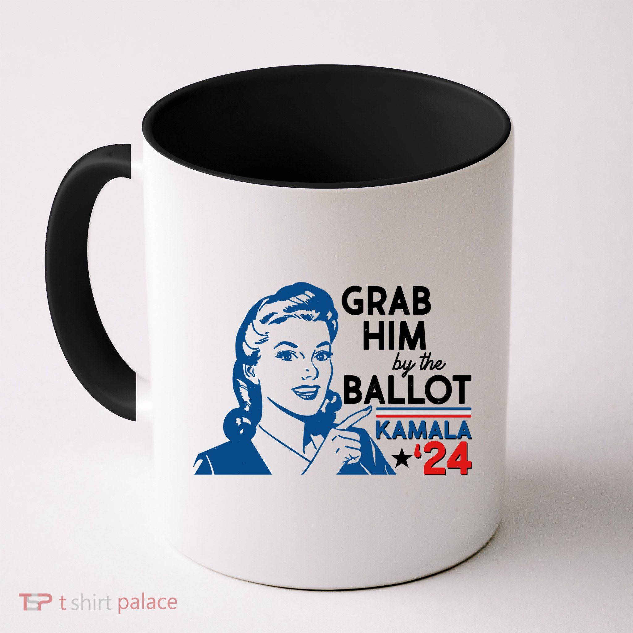 Retro Vintage Grab Him The Ballot Kamala Harris 2024 Mug