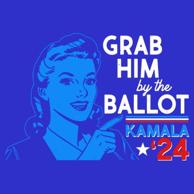 Retro Vintage Grab Him The Ballot Kamala Harris 2024 T-Shirt