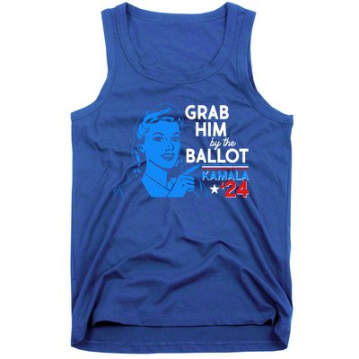 Retro Vintage Grab Him The Ballot Kamala Harris 2024 Tank Top