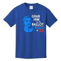 Retro Vintage Grab Him The Ballot Kamala Harris 2024 Kids T-Shirt