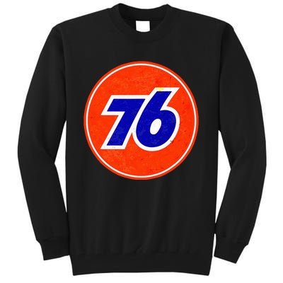 Retro Vintage GasStation Union 76 Motor Oil Car Bikes Garage Tall Sweatshirt