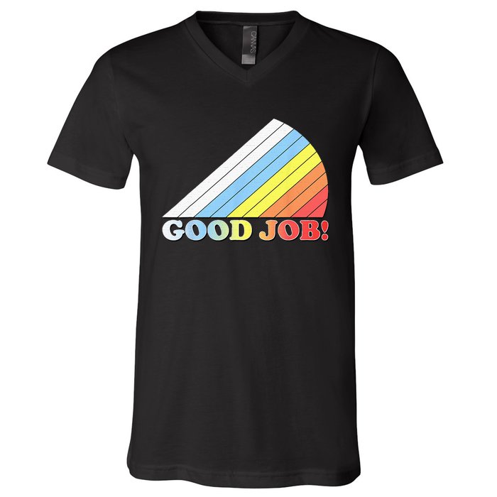 Retro Vintage Good Job! V-Neck T-Shirt