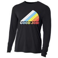 Retro Vintage Good Job! Cooling Performance Long Sleeve Crew