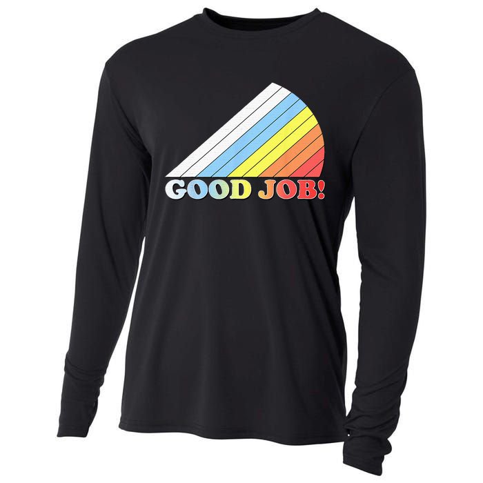 Retro Vintage Good Job! Cooling Performance Long Sleeve Crew