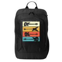 Retro Vintage Guitars - Bass Guitar Music Lover Bassist City Backpack