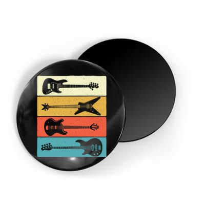 Retro Vintage Guitars - Bass Guitar Music Lover Bassist Magnet