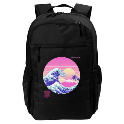 Retro Vaporwave Great Wave Japanese Aesthetic Design Backpack