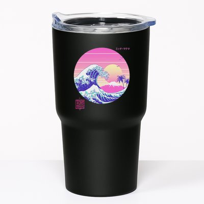 Retro Vaporwave Great Wave Japanese Aesthetic Design Tumbler