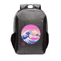Retro Vaporwave Great Wave Japanese Aesthetic Design Vector Backpack
